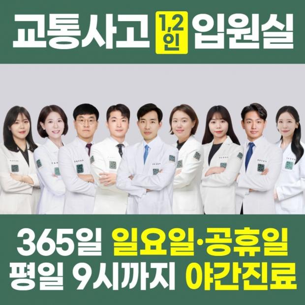 365일 일요일 공휴일 평일9시까지 야간진료